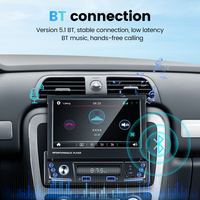 1 samochodowy odtwarzacz Stereo Din audio Radio Android Bluetooth 1 DIN 7 "HD Carplay Android Auto chowany ekran dotykowy odtwarzacz multimedialny odtwarzacz MP5 TF FM USB 2